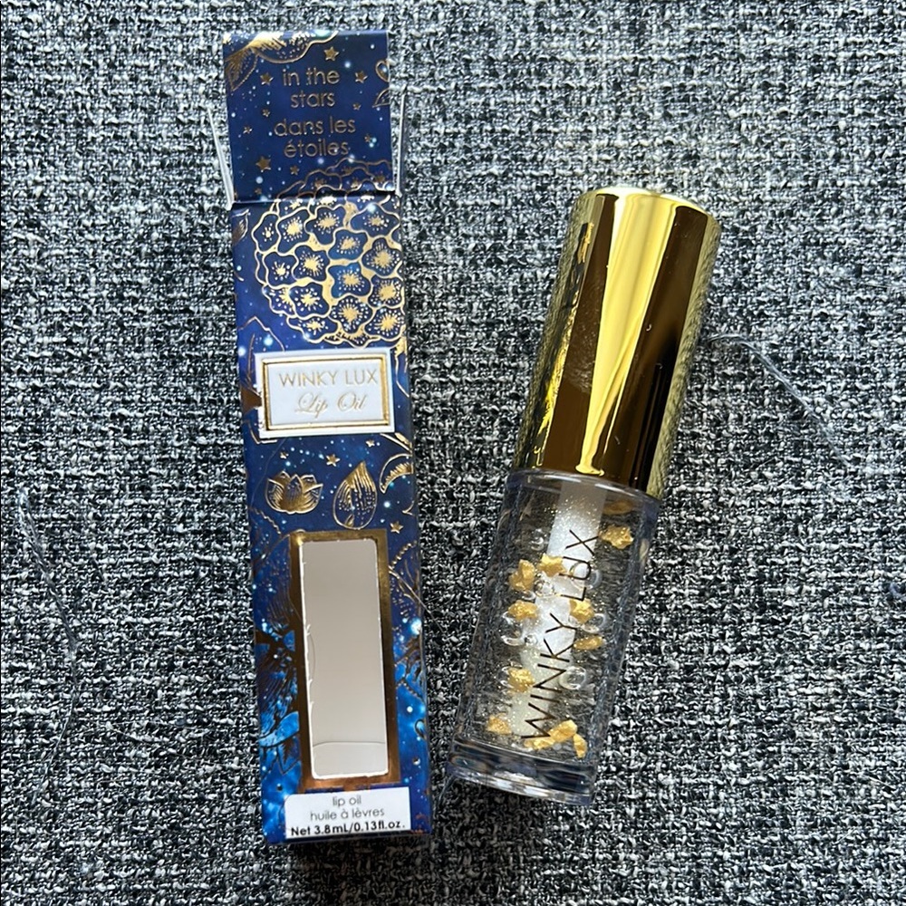 Winky Lux Lip Oil with Gold Accents